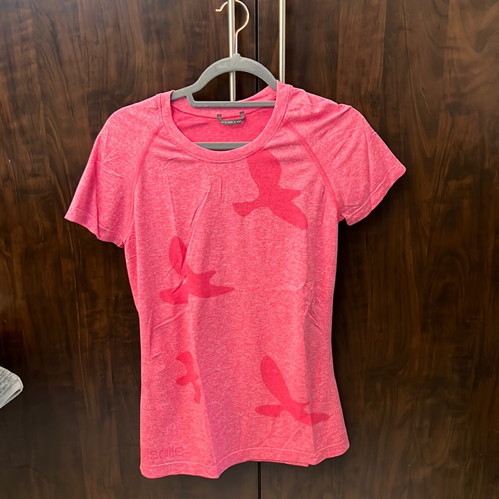 Oiselle Flyte pink T, size L